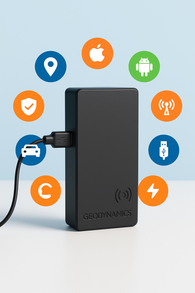 Draagbare GPS-tracker met USB-aansluiting | Zonder installatie